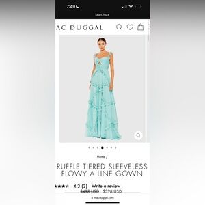 Mac Duggal Prom/Homecoming Dress in great condition